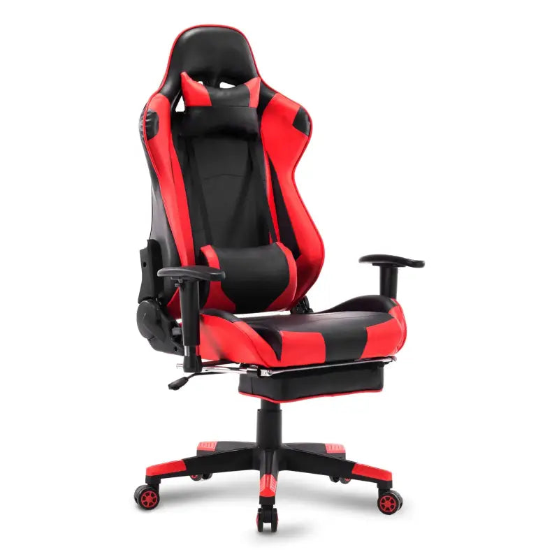 BukkitBow - Verstelbare Gaming Stoel - Kunstleer - 360° Draaibaar - 135° Kantelbare Rugleuning - Inclusief Arm en Voetsteun - Max Belasting: 136KG