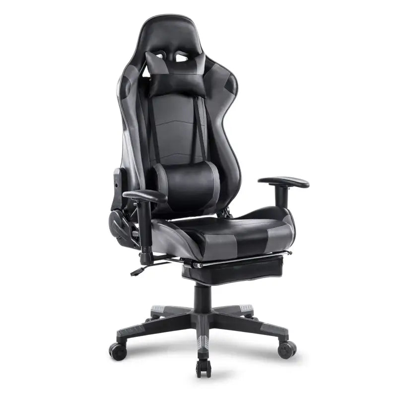 BukkitBow - Verstelbare Gaming Stoel - Kunstleer - 360° Draaibaar - 135° Kantelbare Rugleuning - Inclusief Arm en Voetsteun - Max Belasting: 136KG