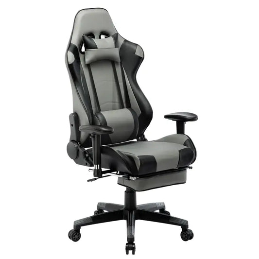 BukkitBow - Verstelbare Gaming Stoel - Kunstleer - 360° Draaibaar - 135° Kantelbare Rugleuning - Inclusief Arm en Voetsteun - Max Belasting: 136KG