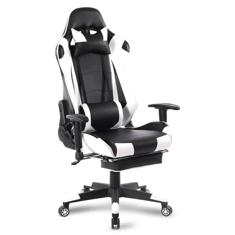 BukkitBow - Verstelbare Gaming Stoel - Kunstleer - 360° Draaibaar - 135° Kantelbare Rugleuning - Inclusief Arm en Voetsteun - Max Belasting: 136KG