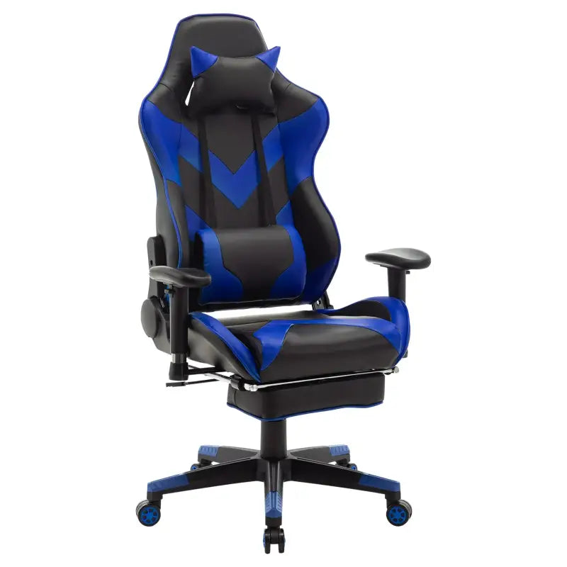 BukkitBow - Verstelbare Gaming Stoel - Kunstleer en 360° Draaibaar - 135° Kantelbare Rugleuning - Inclusief Arm en Voetsteun - Max Belasting: 136KG