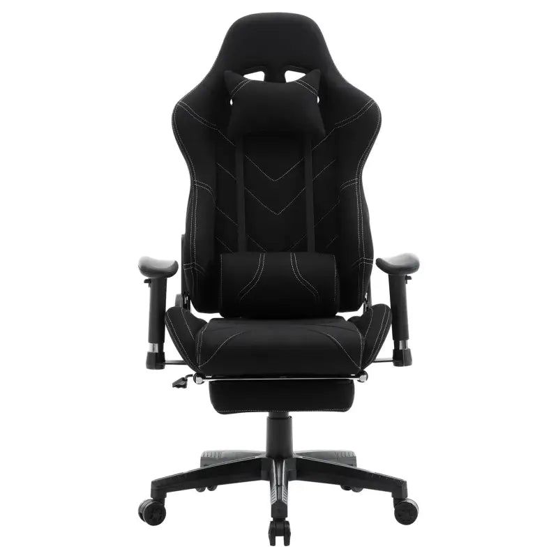 BukkitBow - Verstelbare Gaming Stoel - Kunstleer en 360° Draaibaar - 135° Kantelbare Rugleuning - Inclusief Arm en Voetsteun - Max Belasting: 136KG
