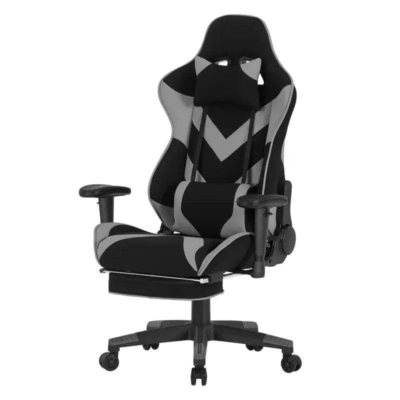 BukkitBow - Verstelbare Gaming Stoel - Kunstleer en 360° Draaibaar - 135° Kantelbare Rugleuning - Inclusief Arm en Voetsteun - Max Belasting: 136KG