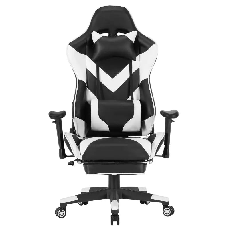 BukkitBow - Verstelbare Gaming Stoel - Kunstleer en 360° Draaibaar - 135° Kantelbare Rugleuning - Inclusief Arm en Voetsteun - Max Belasting: 136KG