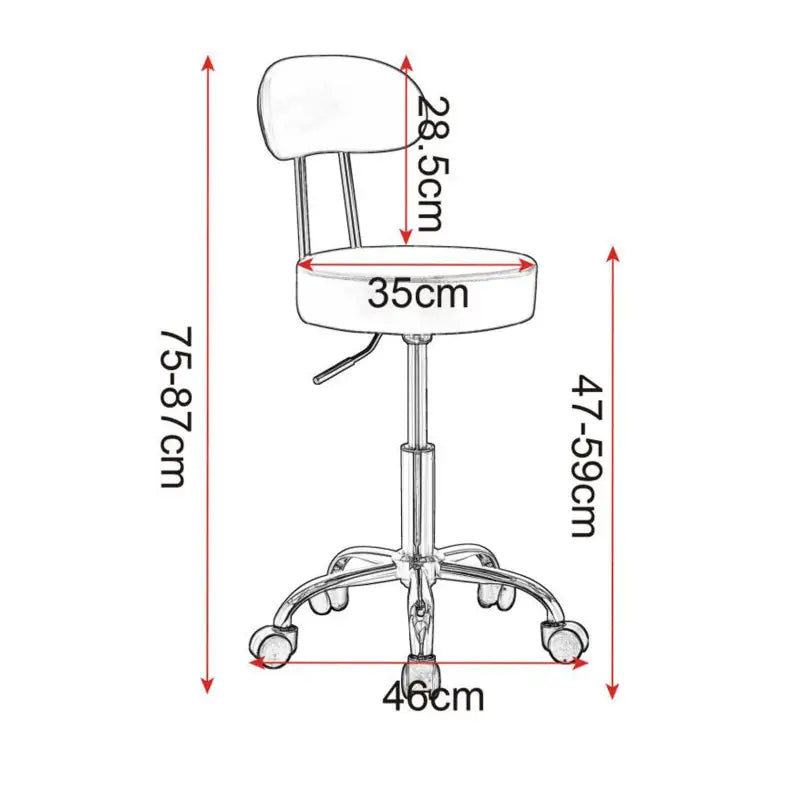 BukkitBow - Verstelbare Kunstleren Stoel / Kruk - Verchroomd Staal - Ergonomisch Design - 360° Draaibaar - 100KG Draagvermogen