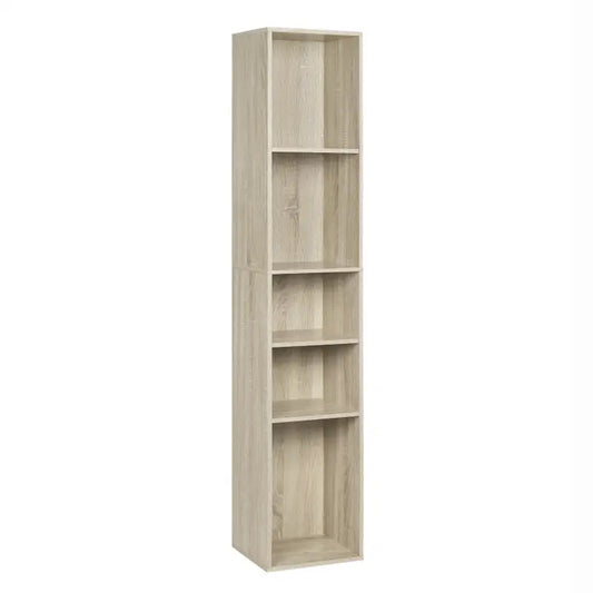 BukkitBow - Vrijstaande Boekenkast met 5 Kubussen - Vitrinekast / Organizer voor Woonkamer - 30x151x26cm