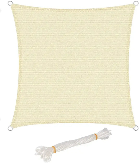 BukkitBow - Zonnescherm/Schaduwzeil - 180g/m² HDPE - Beschikbaar in Grijs, Crème, Zand - Keuze uit Driehoek, Vierkant, Rechthoek - UV-bescherming 50+