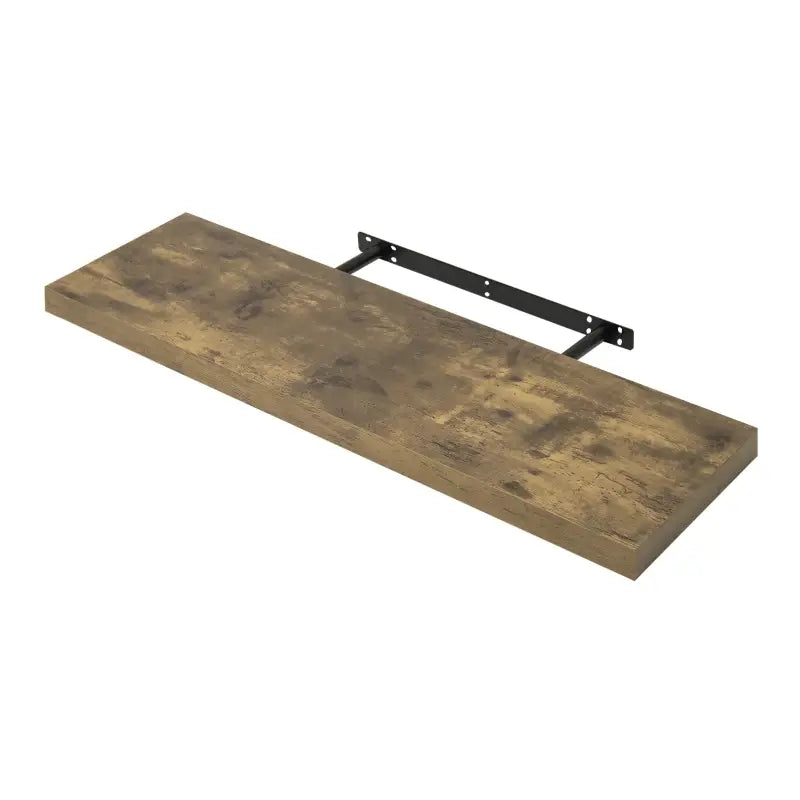 BukkitBow - Zwevende Wandplank - 10 kg Laadvermogen - Diverse Maten van 25-120cm - Muur Montage - Rustiek Bruin Hout