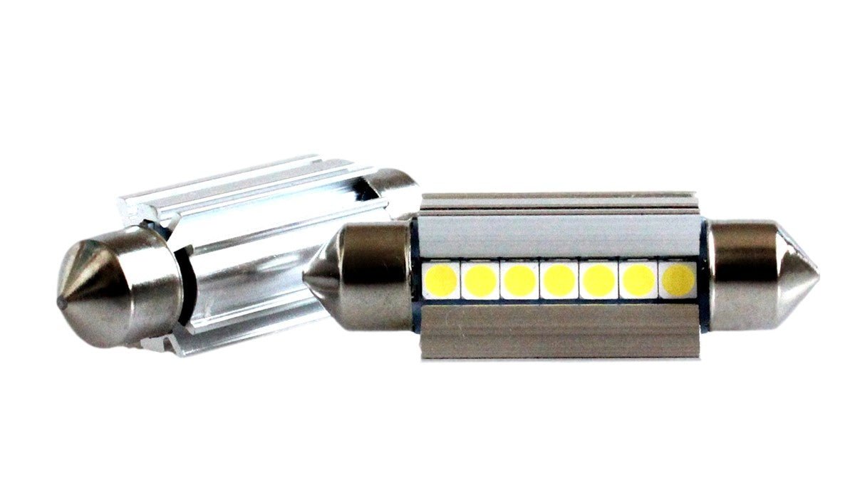 C5W 39mm autolamp 2 stuks | LED festoon | 7-SMD 2.3W - 6000K - heatsink | CAN-BUS 12 V DC
