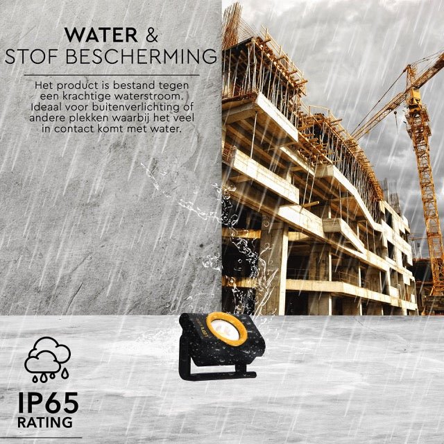 LED's Work Compacte LED Werklamp 1000 - Met oplaadbare accu – Dimbaar in 10 stappen – IP65