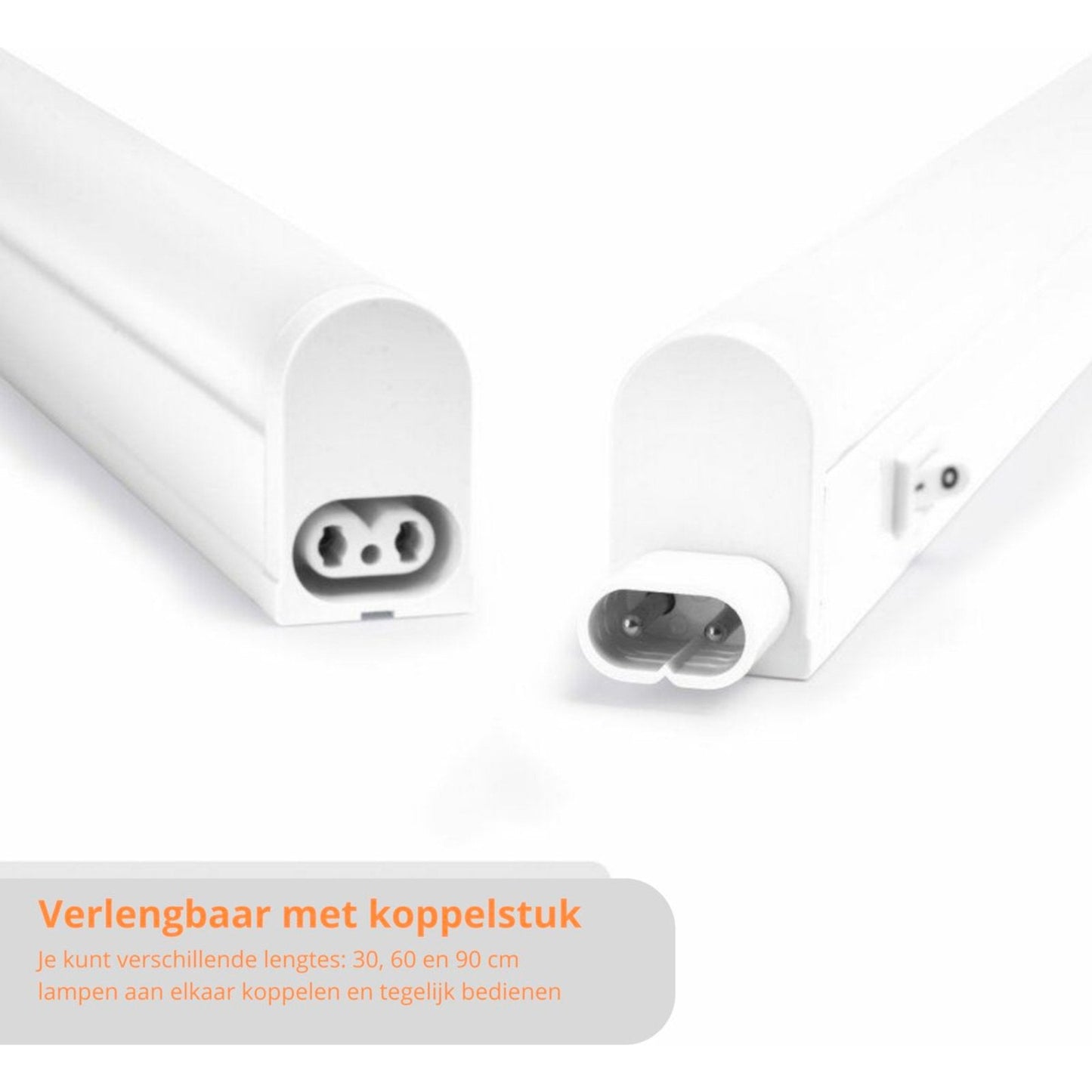 Complete LED Onderbouwverlichting 86 cm - Met koppelstuk en voeding - 4000K