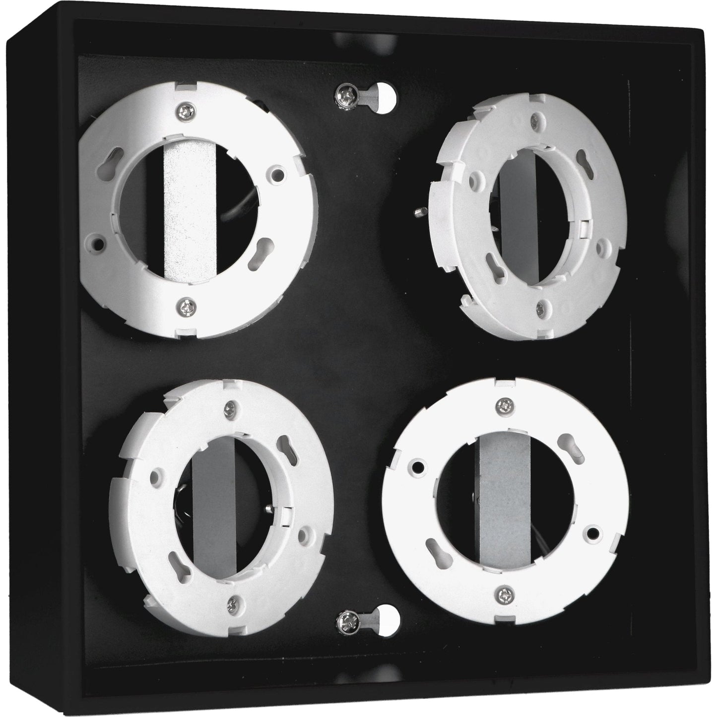 LED's Light Cube LED Plafondlamp - 4 lichtpunten - Draaibaar licht - Staal - 20 x 20 cm - Zwart