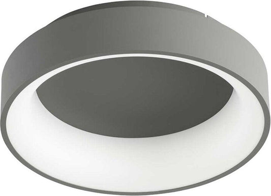 Deco Plafondlamp Ø 39cm met achtergrondverlichting - Dimbaar zonder dimmer - Donkergrijs