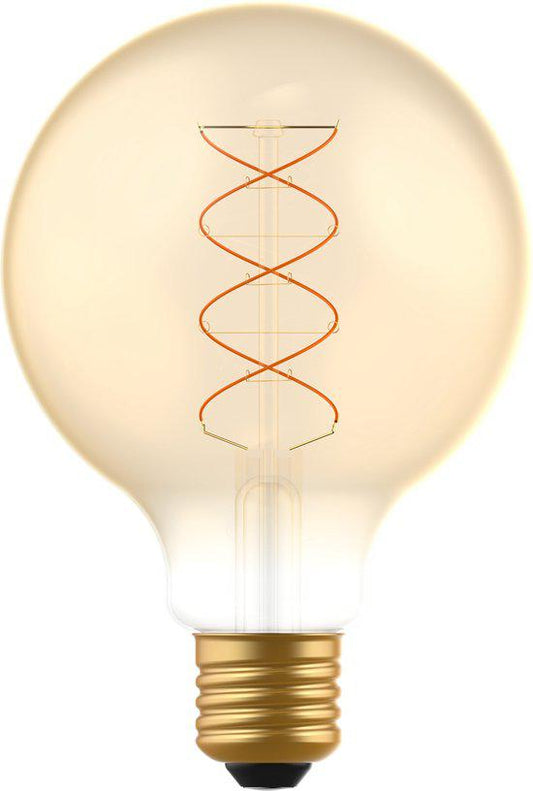 DecoDim LED Lamp Goud E27 - XL Ø 9.5 cm - Dimbaar - Extra warm wit - 5W (25W)
