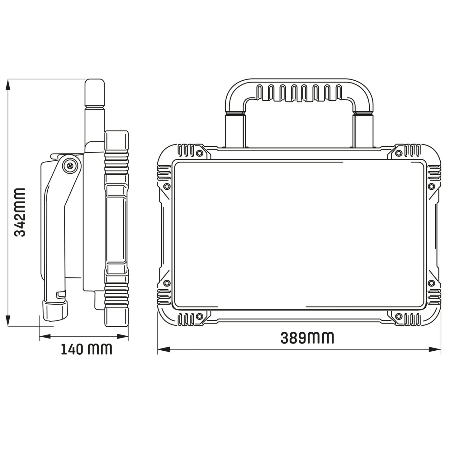 LED's Work Draadloze LED Bouwlamp 5200 - Werkt op accu's van Makita, Bosch, Dewalt, Milwaukee, Metabo – IP54