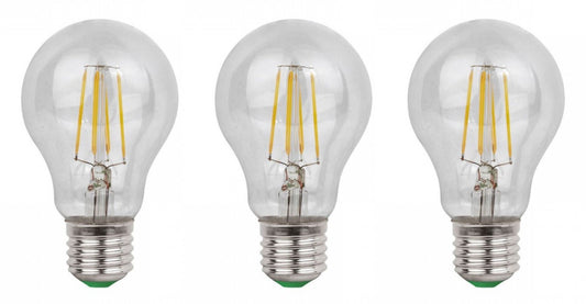 E27 LED lamp 3 stuks | gloeilamp A60 | 4W=40W | daglichtwit filament 6500K