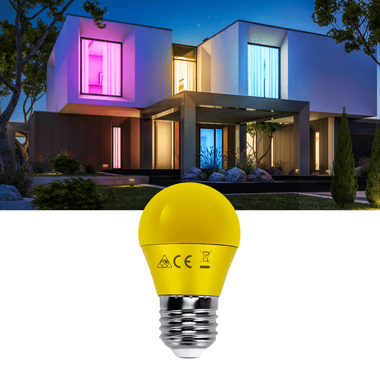 G45 kogellamp 5 stuks | E27 LED lamp 4W=30W gloeilamp | geel licht