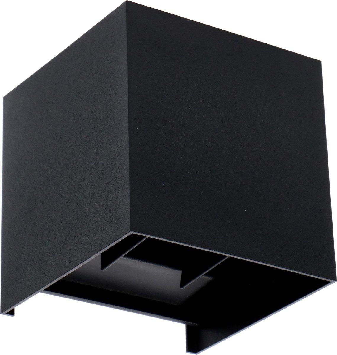 LED's Light Kubus LED Wandlamp buiten - 2 lichts - Dimbaar en instelbare lichtkleur - IP65 Waterdicht - Zwart