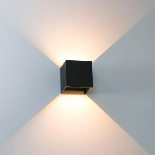 LED's Light Kubus LED Wandlamp voor buiten - Omhoog&Omlaag licht - IP65 - Zwart