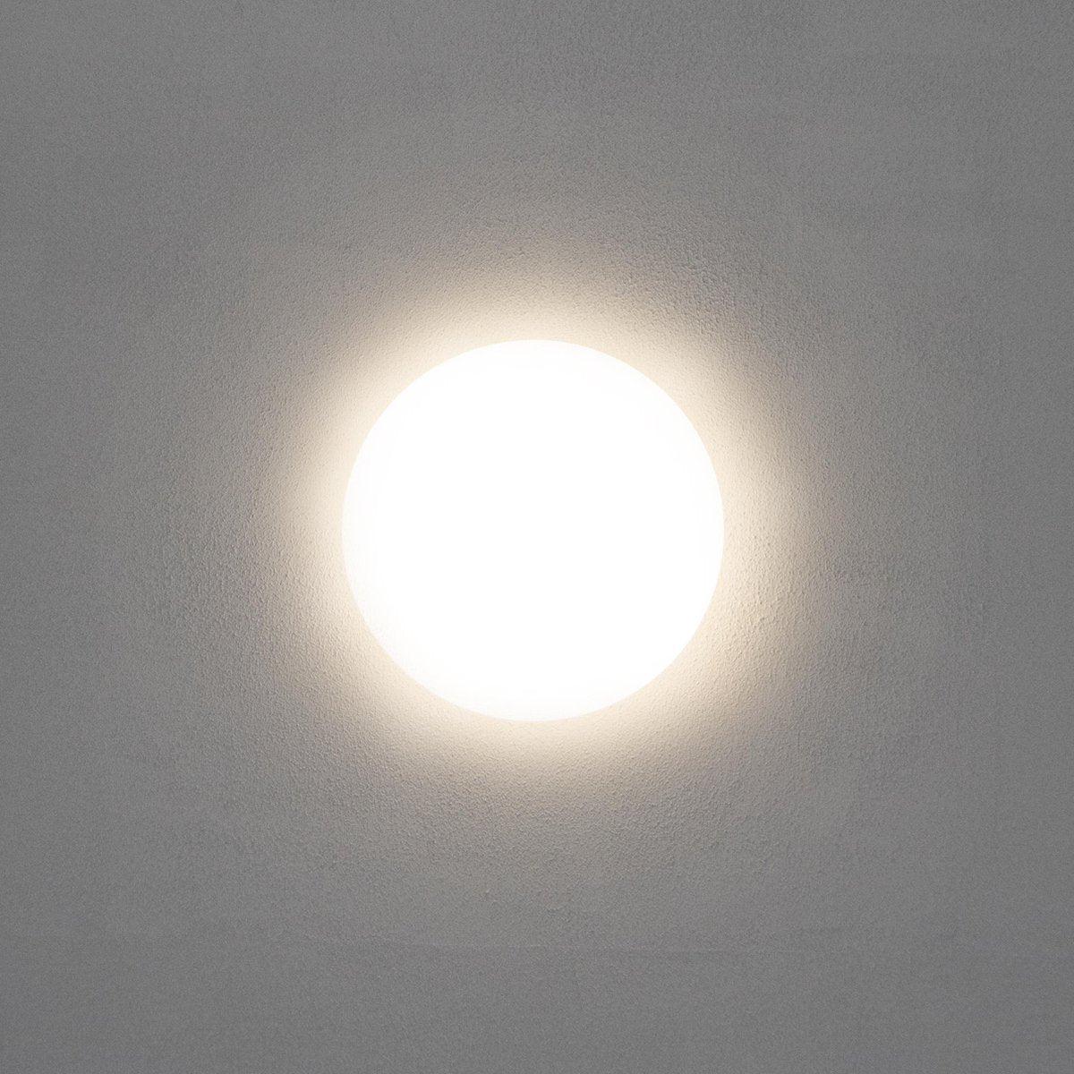 LED Badkamerlamp rond 37 cm - universeel - Spatwaterbestendig IP44 - Koud wit licht