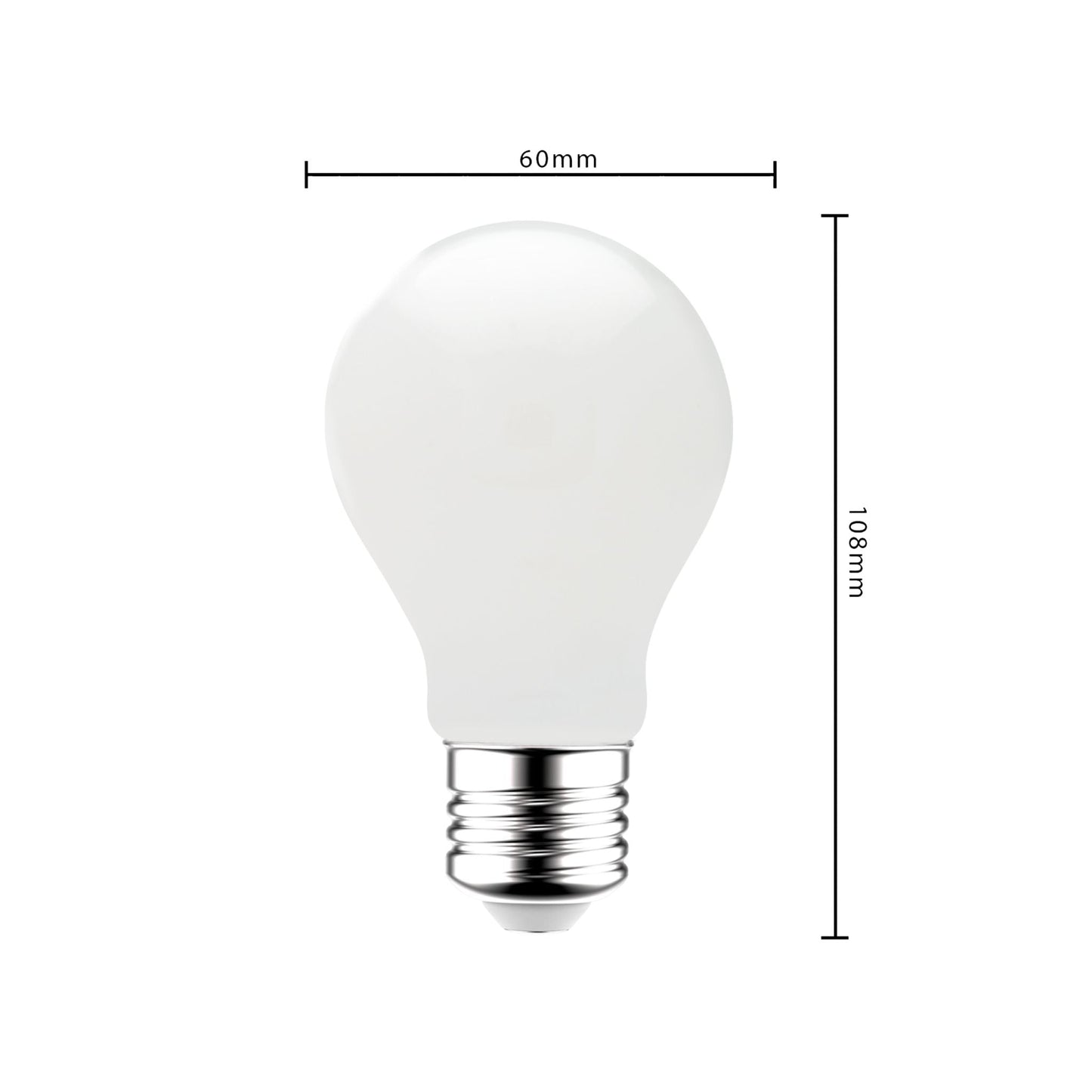 LED Lamp E27 - Mat wit glas - 4W/40W - 470 lm - Warm wit licht