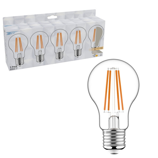 E27 LED Lampen 806 lm - Klassiek design - Warm wit licht - 5PACK