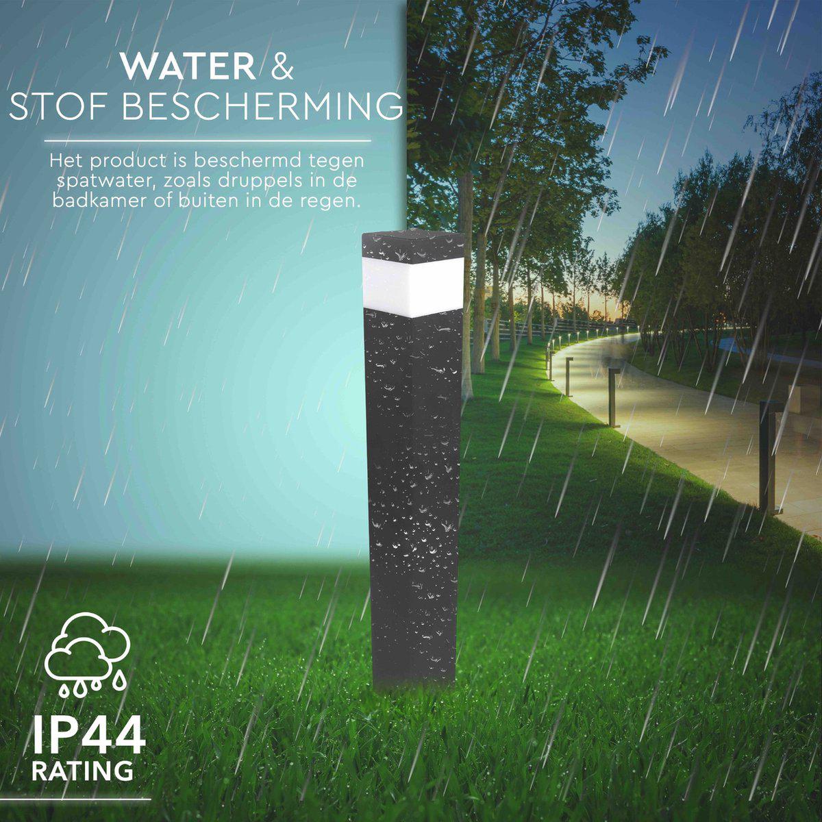 LED Lantaarnpaal Mat met E27 fitting - IP44 - Sora - 76 cm - Grijs