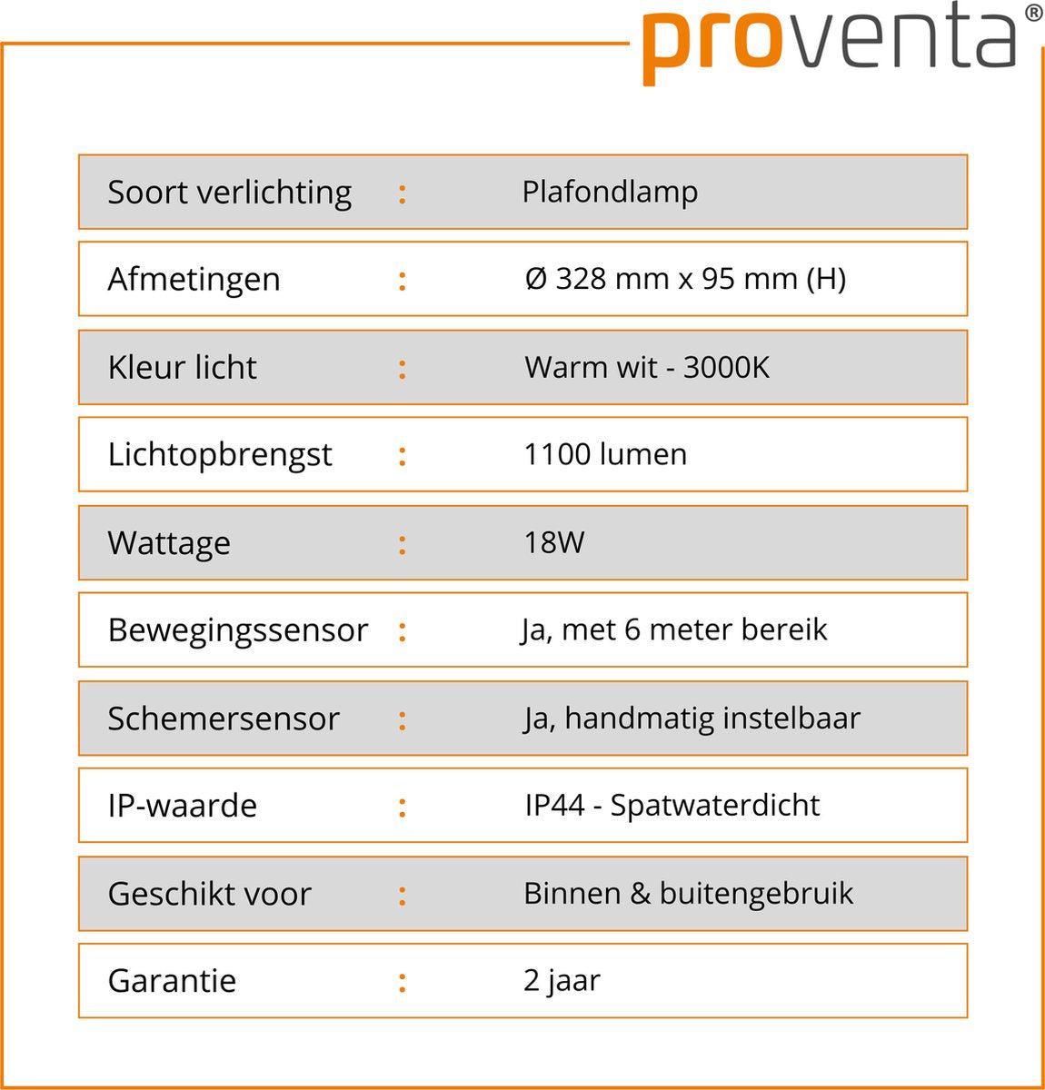 LED's Light Plafondlamp met Sensor 1100 - Daglicht en bewegingsdetectie - Ø 33 cm
