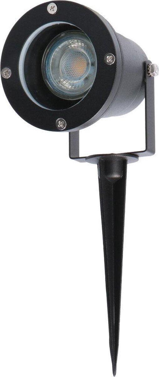 LED's Light LED Prikspot met Stekker - Kantelbaar - GU10 fitting - IP54 - Model Melfi - Zwart