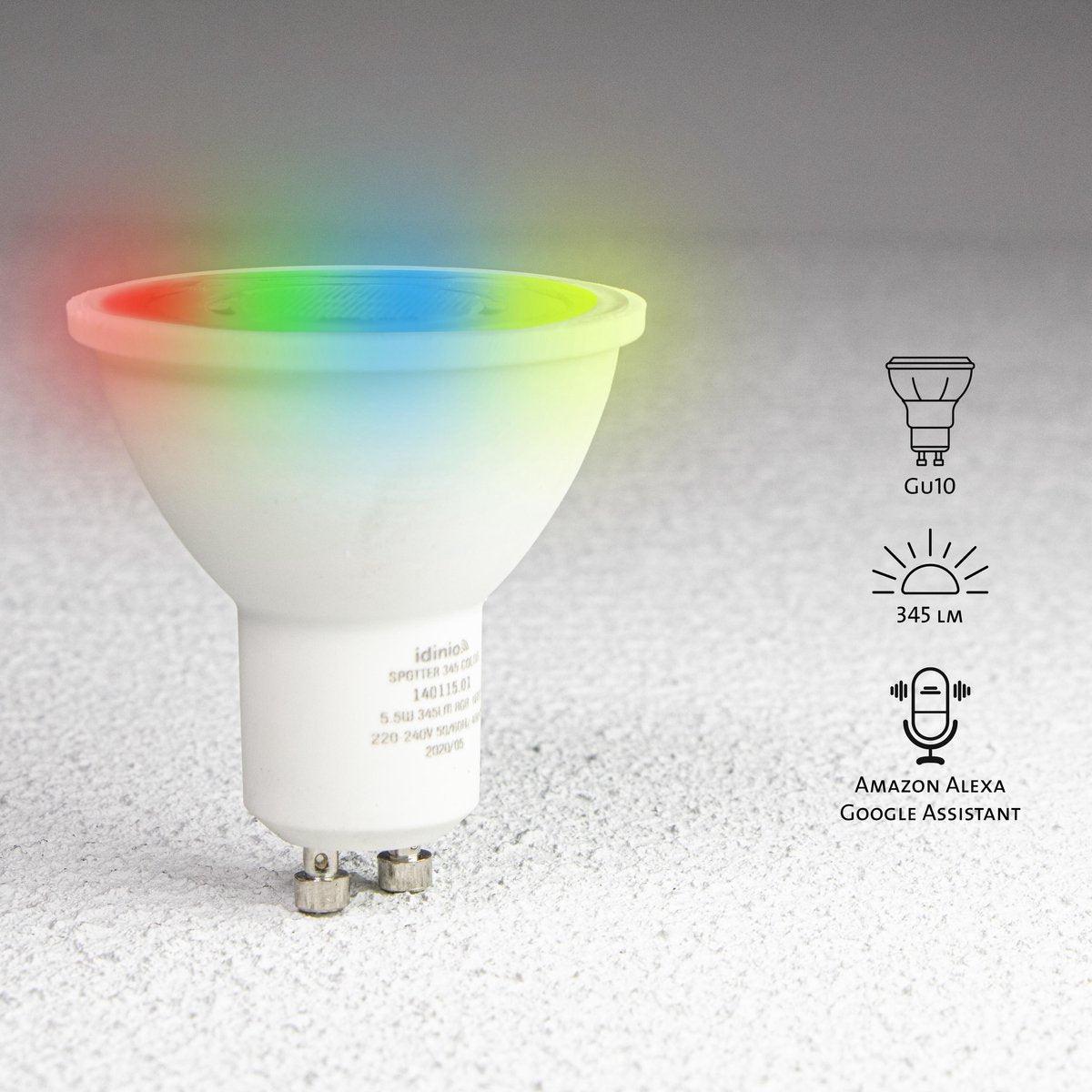 LED's Light LED Prikspot met Stekker - Kantelbaar - GU10 fitting - IP54 - Model Melfi - Zwart