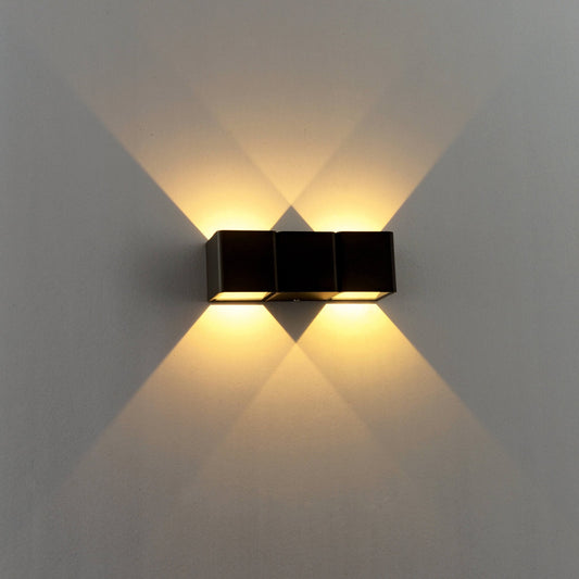 LED's Light 4-lichts Wandlamp Buiten - Model Aversa - Warm wit - IP54 waterdicht - Antraciet