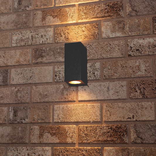 NØRD Up&Down - LED's Light LED Buitenlamp met GU10 fitting - Rechthoek - IP44 - Antraciet - Model Milaan