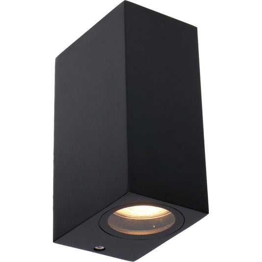 NØRD Up&Down - LED's Light LED Buitenlamp met GU10 fitting - Rechthoek - IP44 - Zwart - Model Milaan