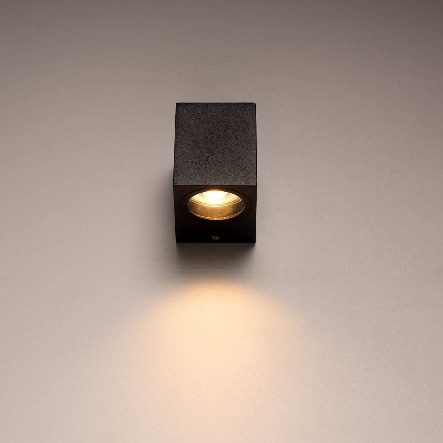 NØRD Down - LED's Light LED Wandlamp Buiten met GU10 fitting - Vierkant - IP44 - Zwart - Model Rome