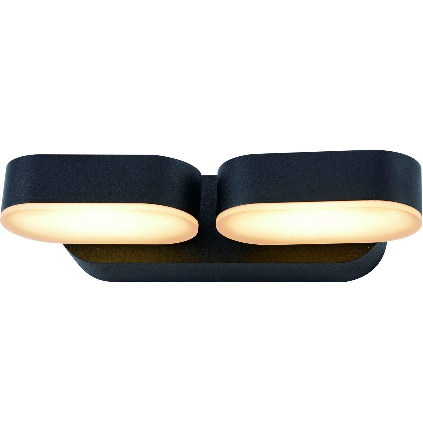 LED's Light Dubbele LED Buitenlamp - Model Rieti - Warm wit - IP44 waterbestendig - Zwart