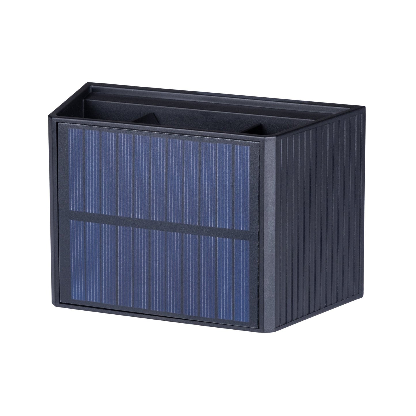LED's Light draadloze Solar Buitenlamp met sensor - Schijnt beneden en boven - Wandlamp zonne-energie - Zwart