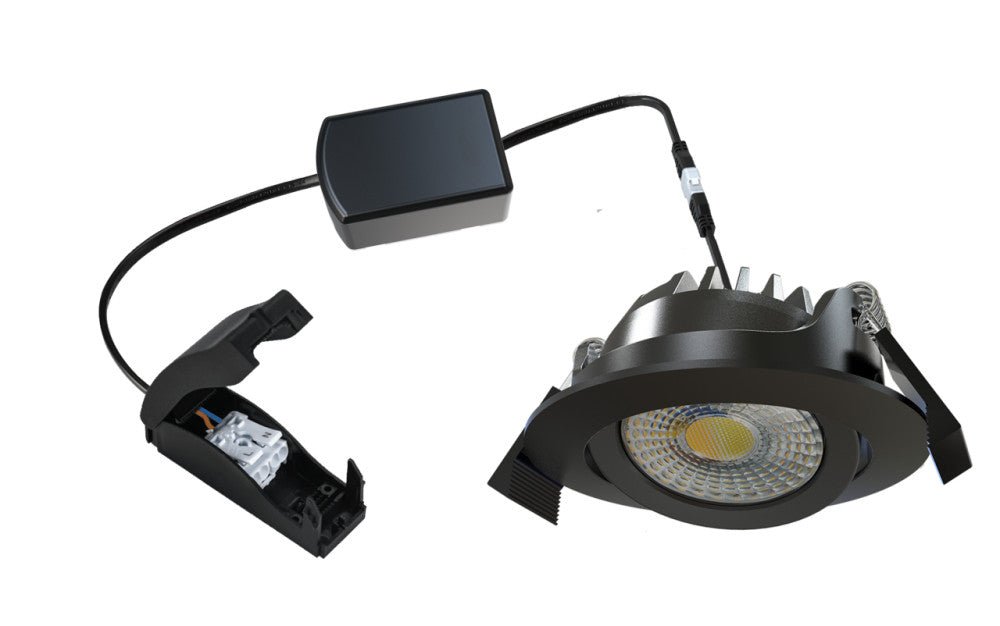 LED's Light Pro Inbouwspot Spot Downlight Dim to Warm 5W 350lm 2700K - 1800K Zwart Incl Driver IP54