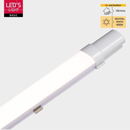 2 PACK - LED's Light TL Licht balk 120 cm - Geschikt voor alle binnen en vochtige ruimtes - 18W - IP65