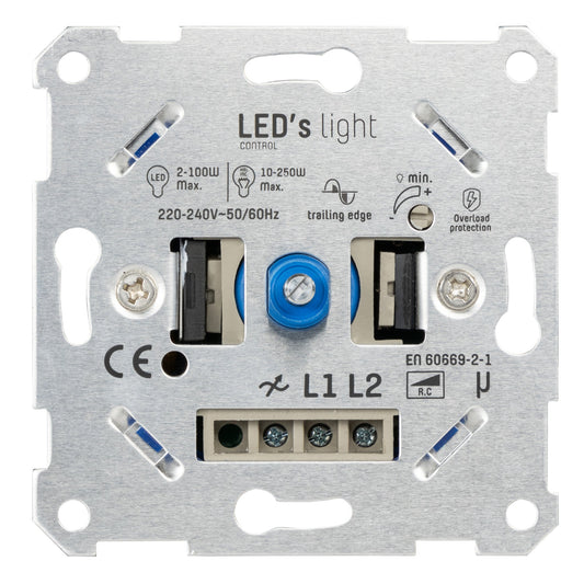 LED's Light Universele LED dimmer - 2 tot 250W - Fase afsnijding