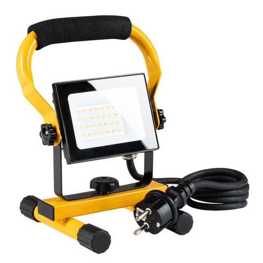 LED's Work Bouwlamp Werklamp 2000 - Verstelbare beugel - Waterdicht (IP65) - Zwart geel - Bedraad