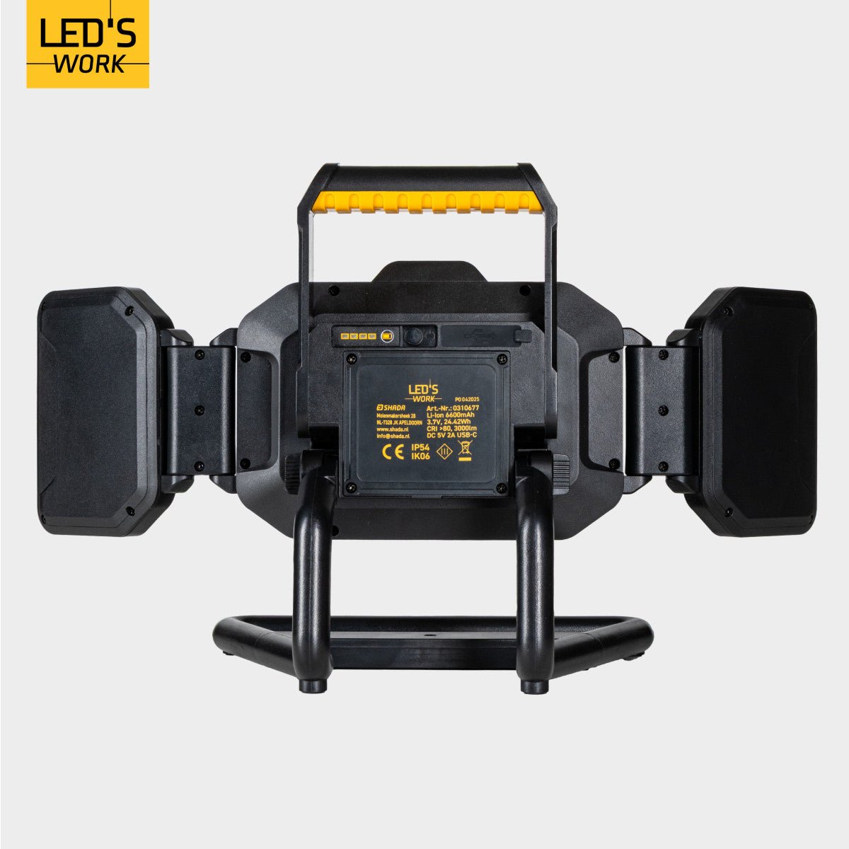 LED's Work LED Bouwlamp Werklamp Oplaadbaar 4000lm 30W Opvouwbaar & Compact