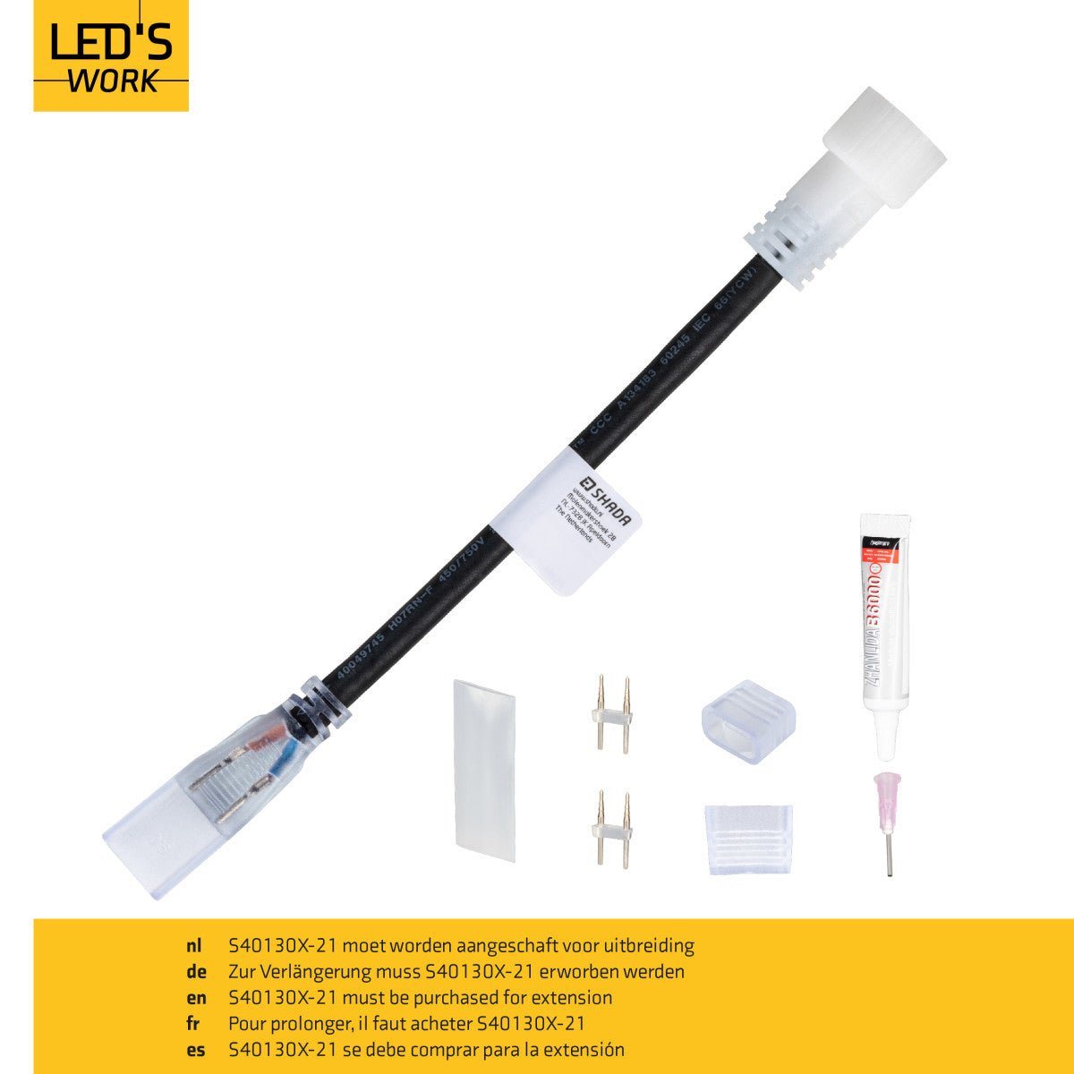 LED's Work LED Rope Lichtslang 50 meter bouwverlichting - Verlengbaar tot 100 meter - 40.000 lm