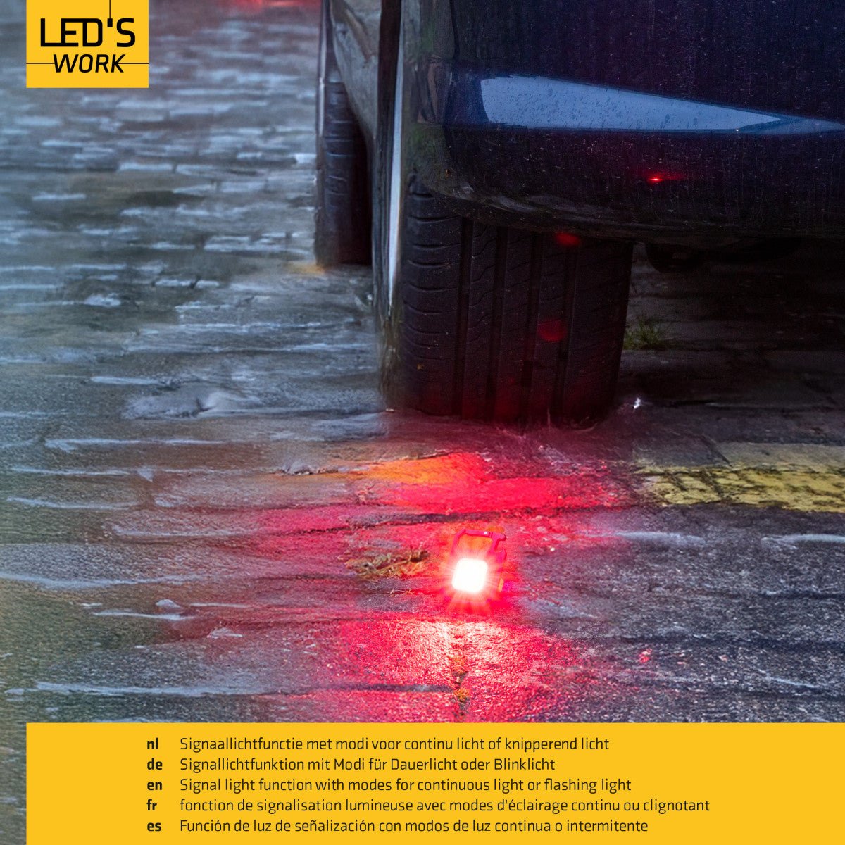 LED's Work mini Werklamp met sleutelhanger - Oplaadbaar met USB - Draadloos op accu