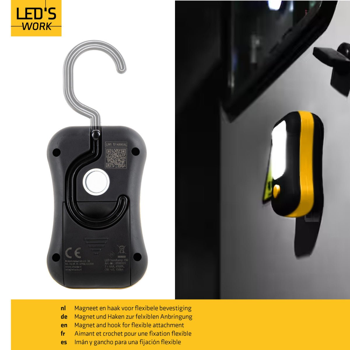 LED's Work MINI Werklamp op batterijen - Draadloos - Werkt op 3 AAA batterijen