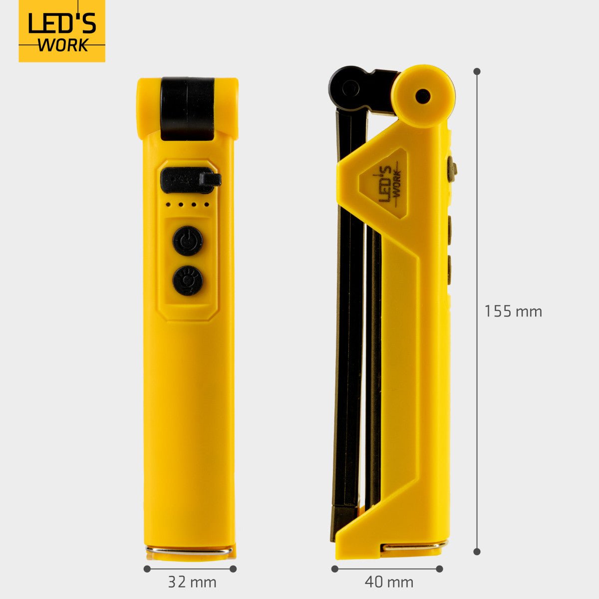 LED's Work Oplaadbare LED Werklamp op accu 600 - Werkt draadloos - Met magneet en haak