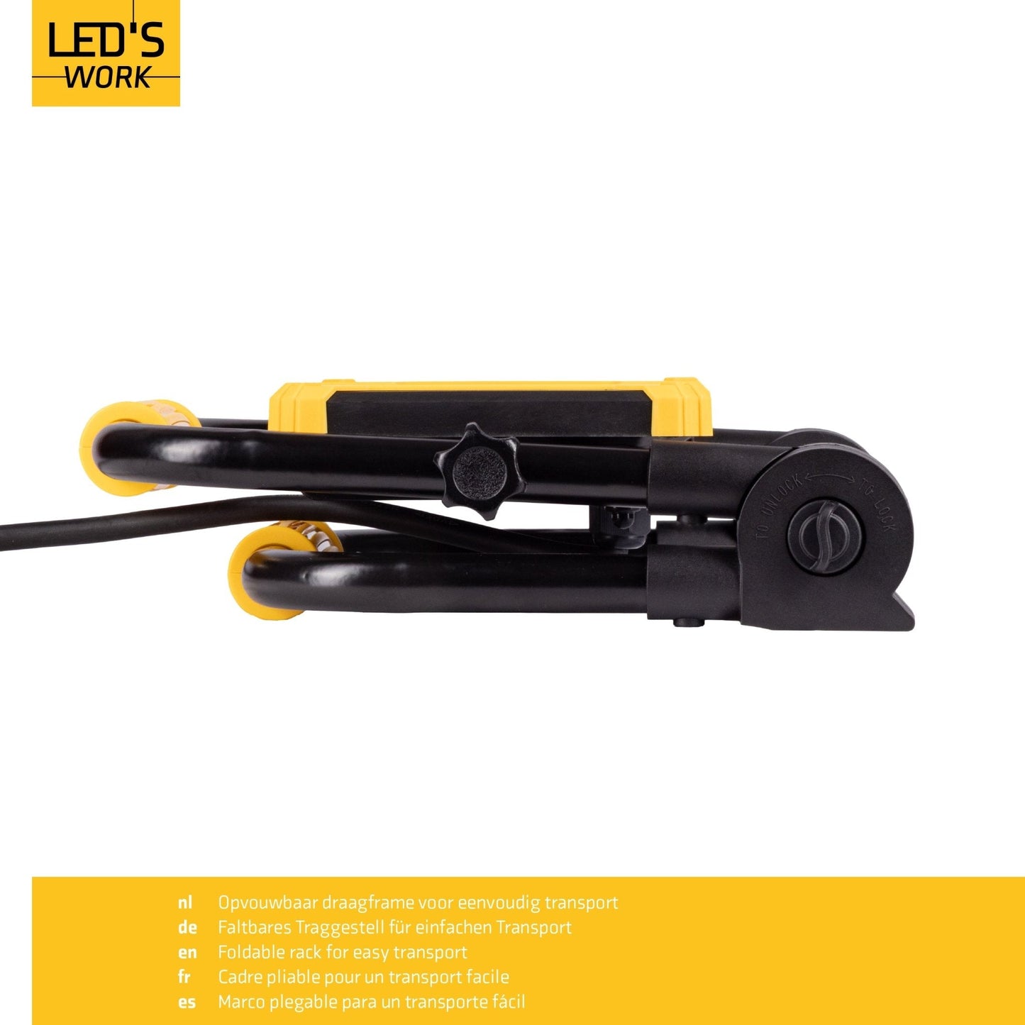 LED's Work Opvouwbare Bouwlamp 3900 - 30W LED vervangt 300W halogeen - 3 meter kabel