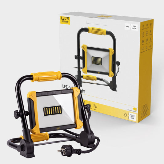 LED's Work Opvouwbare Bouwlamp 3900 - 30W LED vervangt 300W halogeen - 3 meter kabel