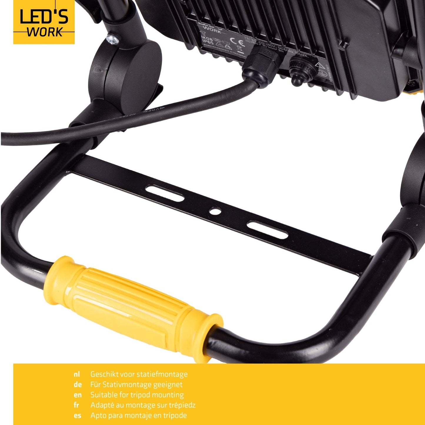 LED's Work Opvouwbare Bouwlamp 3900 - 30W LED vervangt 300W halogeen - 3 meter kabel