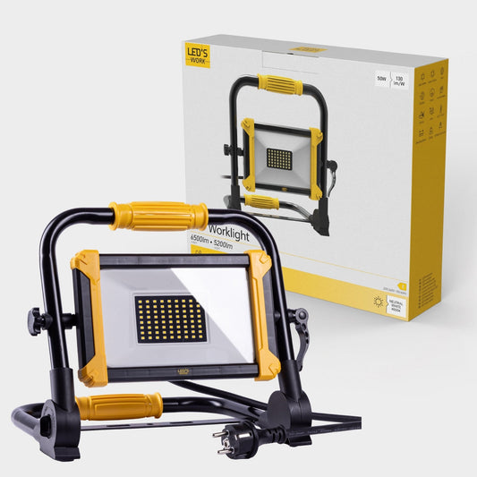LED's Work Opvouwbare Bouwlamp 6400 - 50W LED vervangt 500W halogeen - 5 meter kabel
