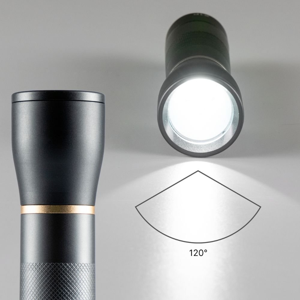 LED's Work Zaklamp op Batterijen (3x AAA) - 450 lumen - IPX4 Spatwaterdicht - Dimbaar in 3 standen